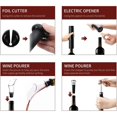 thumbnail image 6 of XKHBDL Automatic Electric Wine Opener Gift Set, Electric Wine Corkscrew,Wine Foil Cutter,Wine Pourer,Wine Vacuum Stoppers+Base, 6 of 9