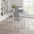 thumbnail image 4 of 3 Piece Dining Table Set for 4, Industrial Style Kitchen Table with 2 Benches, Rectangular Room Dining Table Furniture for Small Space, 4 of 7