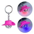 thumbnail image 2 of LICEWO Vintage Cowboy Hat Disco Ball Keychain Pink Hat Disco Ball Decorations Car Keyring LED Mini Disco Ball Ornaments, 2 of 11