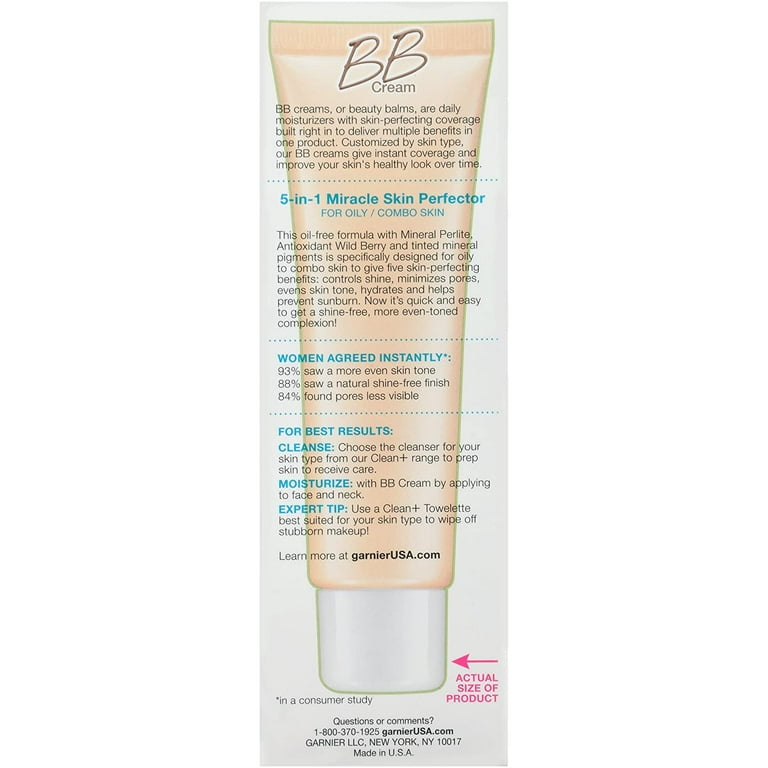 Garnier Skin Skinactive Bb Cream Oil-Free Face Light/Medium, 2 Count - Walmart.com