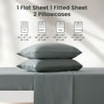 thumbnail image 5 of Sonive Bed Sheet Sets,Ultra Soft Breathable Luxury 4 Piece, (Grey, Queen), 5 of 9