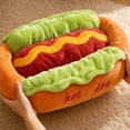 thumbnail image 5 of Hot Dog Dog Bed, Detachable and Washable Hot Dog Bed for Dachshund, Soft Plush Pet Bed with Non-Slip Bottom, Cozy Indoor Nest for Cats and Dogs, 5 of 6
