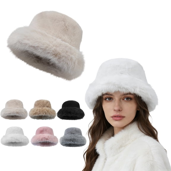Women's Winter Thick Soft Bucket Hat - Warm Thermal for Cold Weather Versatile Fisherman Hat for Girls And Ladies Casual Daily Wear,Size:One Size