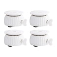 thumbnail image 1 of LOVIVER 4Pcs Roue Pivotante Ronde Roulette 360 Degrés de Rotation Facilement Installer avec Frein Roue Noire Blanc, 1 of 8