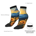 thumbnail image 6 of Pofeuu Elegant Sunset Sunflower Print 30cm Socks, Adult Running Hiking Socks for Youth and Adult, 6 of 7