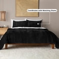 thumbnail image 3 of Mainstays Corduroy Quilt, Full/Queen, Black, Reversible Bedding, 3 of 9