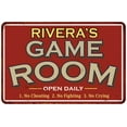 thumbnail image 1 of RIVERA'S Game Room Sign Vintage Look 16 x 24 Matte Finish Metal 116240001385, 1 of 1