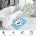 thumbnail image 3 of Tooth Polyester Non-Slip Machine Washable Chair Rugs Office Mat Area Rugs Bath Rug, 3 of 6