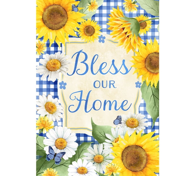 Briarwood Lane Spring House Flag 40x28 For Outdoor Bless This Home Floral For Spring House Flag