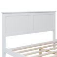 thumbnail image 3 of Full Size Modern White Solid Wood Platform Bed With Headboard and Tapered Wood Legs, Bed Frame With Slats Support and Wear-Resistant Finish For Kids, Teens, Adults, No Box Spring Needed, Noise Free, 3 of 7