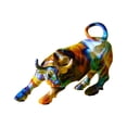 thumbnail image 1 of Estatua de toro, escultura de buey, adorno de mesa coleccionable creativo, figura decorativa de búfalo para sala de estar, escritorio, decoración del Estilo A, 1 of 9