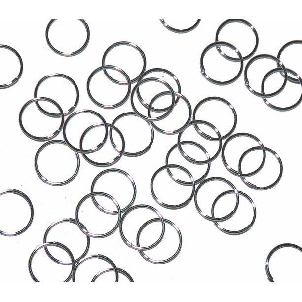 Open Thin Jump Rings 24 Grams 245pc Steel Toneplated Brass 10mm Round