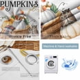 thumbnail image 2 of Fsddascl Thanksgiving Blackout Curtains for Bedroom/Living Room, Thermal Insulated Kitchen Curtains, White Pumpkins Watercolor Retro Fall Grommet Darkening Window Treatment Drapes 52"x72"x2, 2 of 6