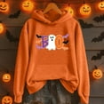 thumbnail image 2 of Shadoumai Halloween Hoodies For Women,Halloween Print Hooded Pullover Sweatshirt Long Sleeve Casual Cozy Fall Fashion Top For Streetwear,Women Fall Clothes, 2 of 4
