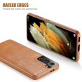 thumbnail image 5 of MOHEYO Slim Vegan Leather Cover Thin Luxury Classic Case for Samsung Galaxy S21 5G - Brown, 5 of 6
