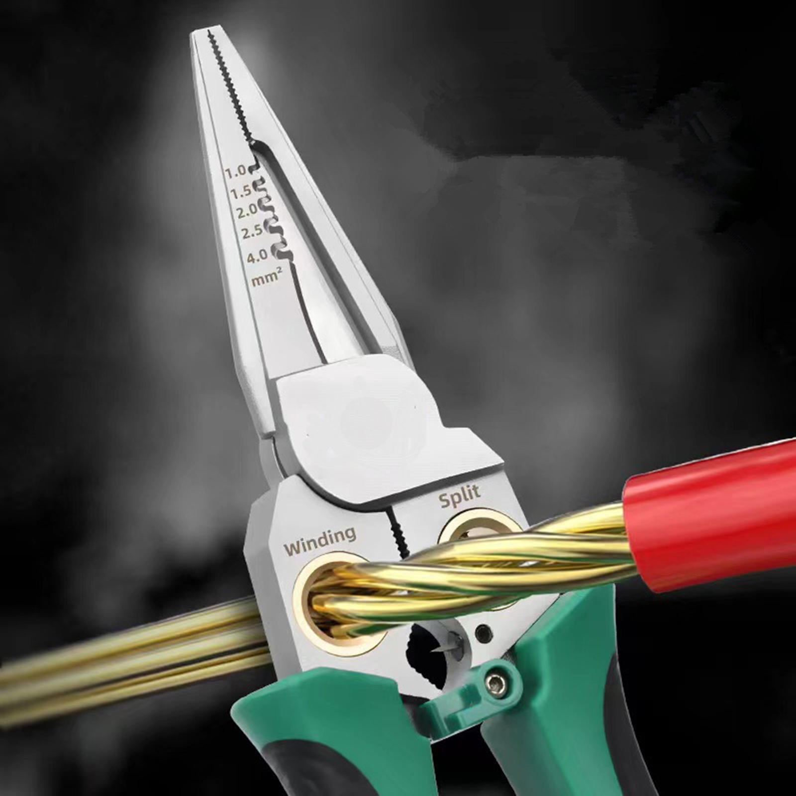TAPDRA Wire Stripper Pliers with Measuring Pen 12-250V AC DC for Electrical Repairs Household and Maintenance