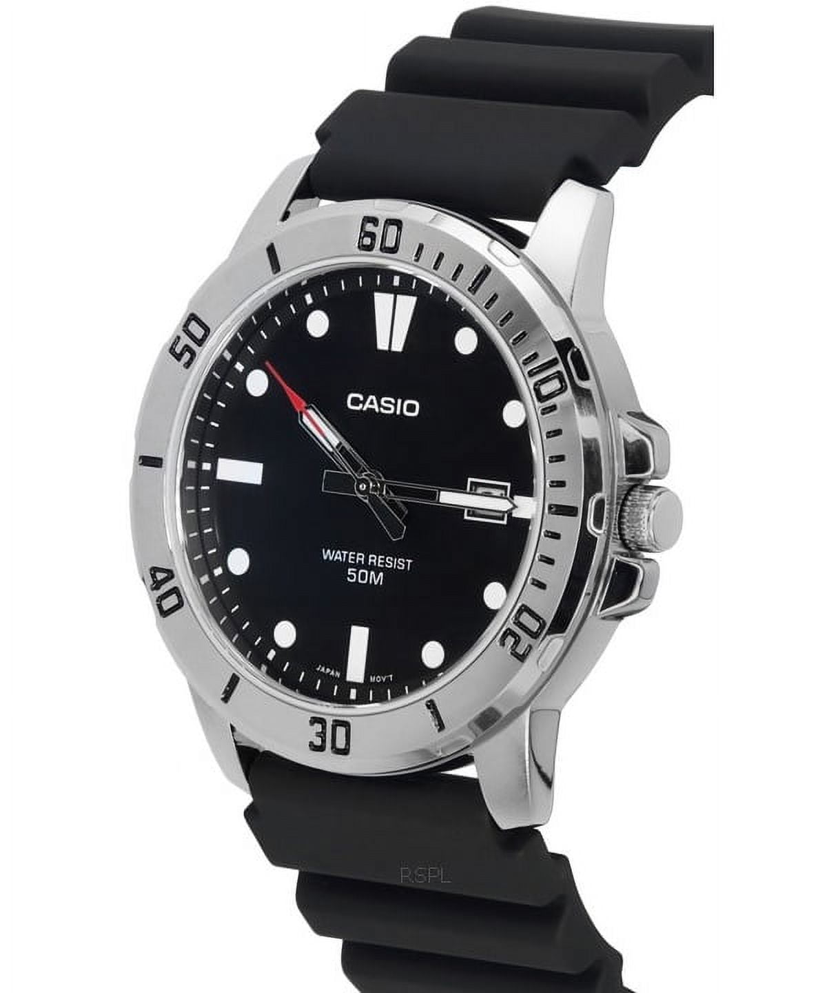 Casio Standard Analog Resin Strap Black Dial Quartz MTP-VD01-1E MTPVD01-1E Men's Watch