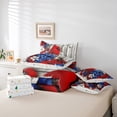 thumbnail image 5 of Feelyou 3D Red Robin Bedding Comforter Set 7 Pieces for Teens, Blue Flower Floral Full Bedding Set, Rustic Lodge Cabin Reversible Fitted Sheet Flat Sheet, Luxury Bedroom Decor, 5 of 7