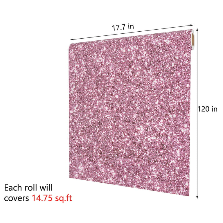 FunStick Pink Glitter Wallpaper Stick and Peel for Girls Bedroom Pink  Glitter Contact Paper Decorative Fabric Wallpaper Peel and Stick Sparkle  Self Adhesive Wallpaper for Cabinets Crafts 16x80 