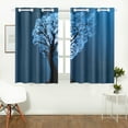 thumbnail image 2 of MKHERT Blue Tree of Life Window Curtain Kitchen Curtains Window Treatments 26x39 inch,Set of 2, 2 of 3