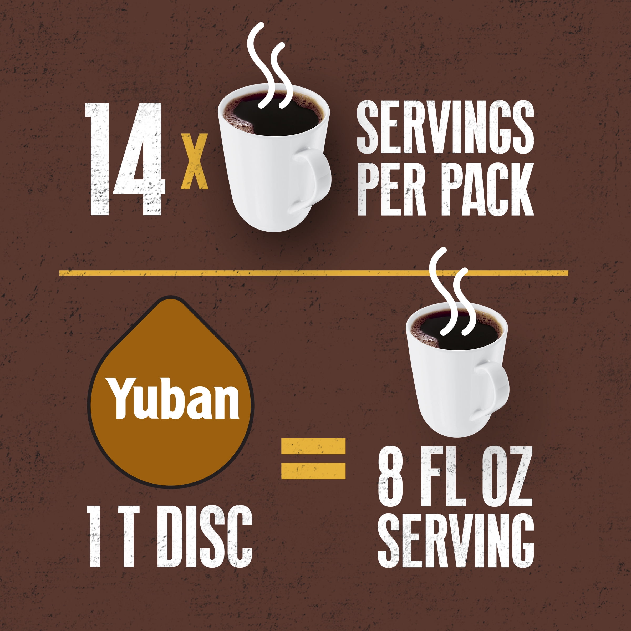 Tassimo Yuban 100% Colombian Medium Roast Coffee T-Discs for Tassimo Single Cup Home Brewing Systems, 14 ct Pack