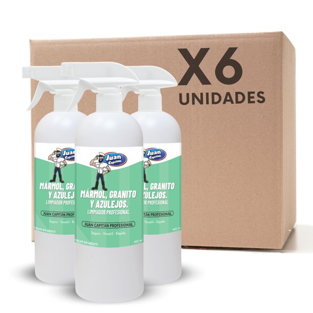 Juan Capitán Limpiador de Mármol, Granito y Azulejo (Limpieza Segura) (6 U. de 950 ml)
