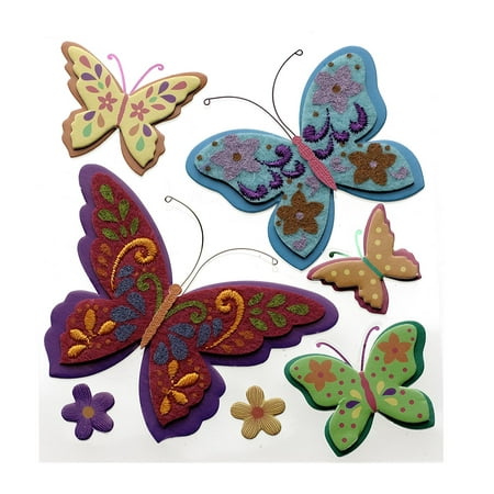 Dimensional Stickers, Colorful Butterflies, Jolee's Boutique dimensional embellishments bring unique and interesting details to paper crafts By Jolee's Boutique