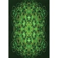 thumbnail image 1 of Ahgly Company Machine Washable Indoor Rectangle Transitional Dark Lime Green Area Rugs, 2' x 3', 1 of 7
