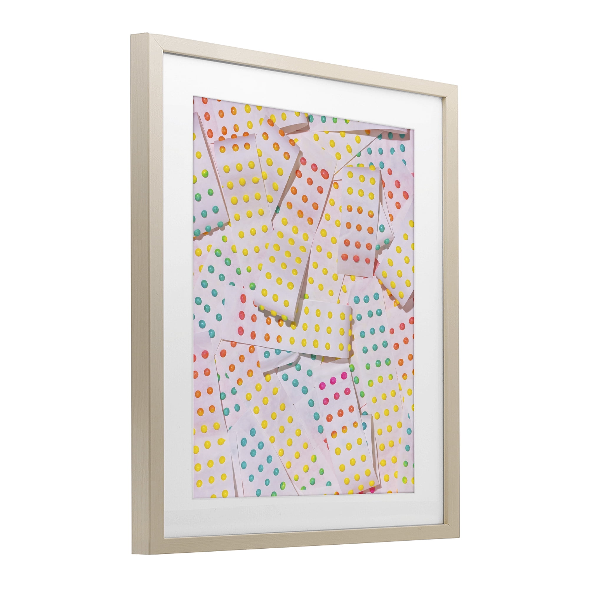 Stupell Industries Retro Color Candy Dots Birch Framed Print Under Glass, design by LISH Creative