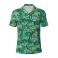 thumbnail image 2 of Daiia Jungle Leopard Pattern Men’s Polo Shirts,Solid Deck Shirt,Classic Fit, Breathable Cotton Polo for Casual and Sport Wear-4X-Large, 2 of 9