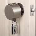 thumbnail image 1 of Wws-poignée Ronde avec Cadenas à Code - Bloqueur de Bouton en Acier Inoxydable, Désactivateur de Trou de Serrure, Se Fixe comme Robinet et Tuyau - Réutilisable, 1 of 4
