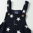thumbnail image 2 of LittleSpring 5T Little Boys Overalls for Boy Casual Pants with Pockets Cotoon Navy Blue, 2 of 5