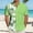 Light Green, variant on Men's Short Sleeve Button Down Bowling Shirt for Everyday Casual Summer with Print and Relaxed Fit