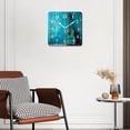 thumbnail image 3 of 10 Inch Wall Clock Battery Operated Silent Clock Decorative for Office, Kitchen, Outdoor, Living RoomMusic Guitar Blue Wooden Illustration, 3 of 4