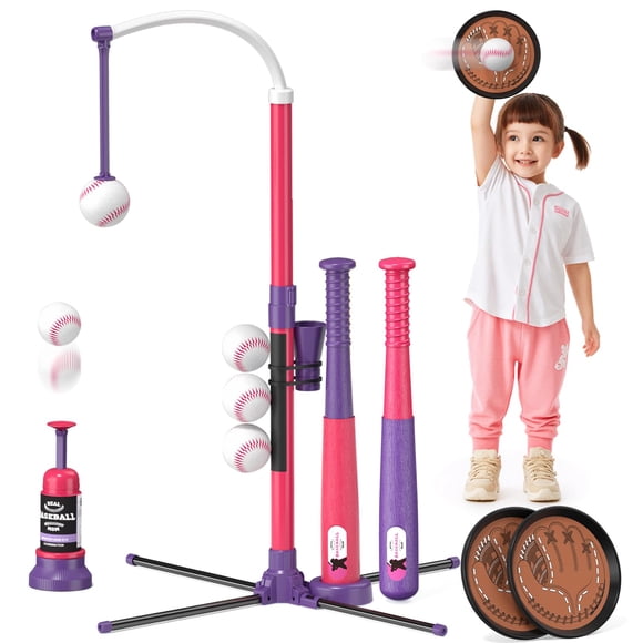 Set de béisbol QDRAGON 4 en 1 para niños de 3 a 5 años con accesorios