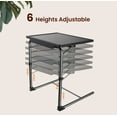 thumbnail image 2 of Myfurnideal Adjustable TV Tray Table with 6 Height & 3 Tilt Angle Folding TV Dinner Tray for Home, Office, 2 of 11