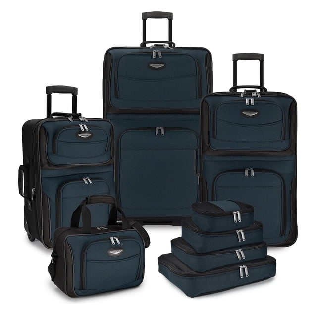 Juego expandible de 8 piezas Luggage Travel Select Amsterdam, azul marino