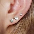 thumbnail image 6 of Tiny Sleeper Plain Half Hoop Huggie Earrings, 6 of 8