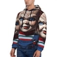 thumbnail image 3 of Lsque Chucky Pattern Casual Men's Hoodie,Hooded Sweatshirt with Kangaroo Pocket,Pullover Hoodie-Large, 3 of 8