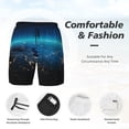 thumbnail image 5 of Lsque Mens Swim Trunks Planet Earth Pattern - Bathing Suit Compression Liner - Beach Swim Shorts Swimwear - (S-3XL) - Stretch Quick Dry -X-Large, 5 of 9