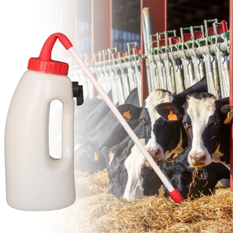 AOOOWER Thickened Handle Calfs Milk Dispenser Reusable Plastic Farm Feeders