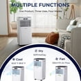 thumbnail image 5 of SUGIFT 10000 BTU 3-in-1 Portable Air Conditioner with Remote Control,White, 5 of 10