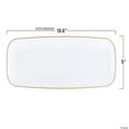 thumbnail image 2 of 4 Piece Set of Organic White Gold Rim Tray Rectangle 10.6" for Dinner Parties, Wedding, Thanksgiving, 2 of 4