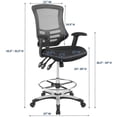 thumbnail image 5 of Modway Calibrate Adjustable Swivel Mesh Fabric Drafting Chair in Black, 5 of 7