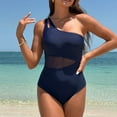 thumbnail image 5 of Youyipin Womens Swimsuits One Piece Swimsuit One Shoulder Bathing Suit For Women Slimming Sexy Mesh Sheer Swimwear, 5 of 8