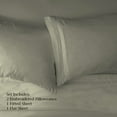 thumbnail image 3 of 3 Piece Taupe Twin Solid Color 2000 Embroidery Luxury Bedding Extra Soft Cozy 12" Deep Pocket Sheet Set With Pillow Cases Wrinkle Fade Stain Resistant All Sizes Available, 3 of 3
