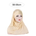 thumbnail image 5 of Xinyolin 2 In 1 Elastic Band Headscarf Cap 8 Colors Forehead Cross Sequins Hair Wrap Scarf Hair Accessories, 5 of 8