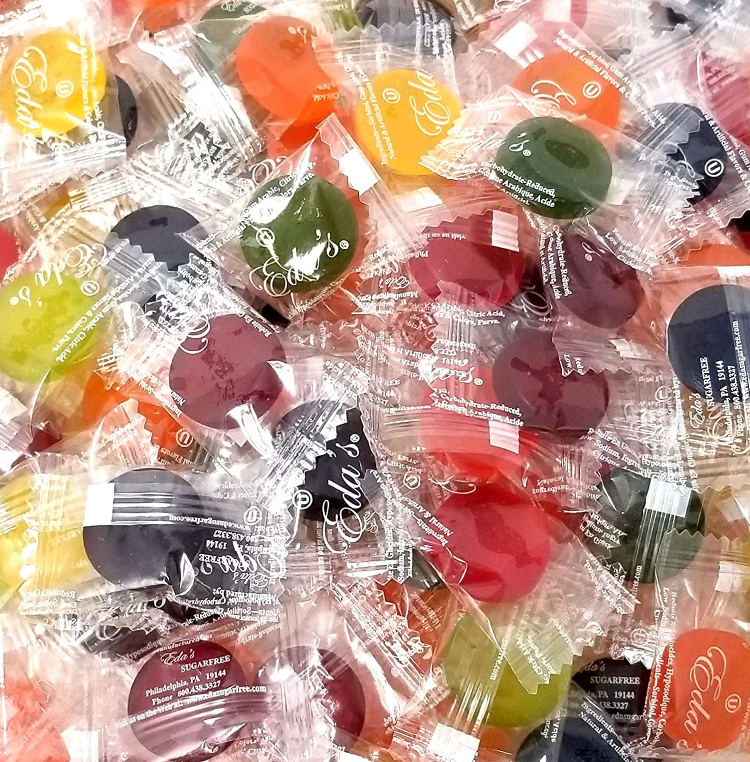 Eda's Sugar Free Mixed Fruit Kosher Hard Candy, Naturally Sweetened, 5