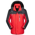 thumbnail image 4 of Chaqueta de otoño e invierno a prueba de viento, impermeable, traje de esquí con forro polar, chaqueta reflectante gruesa, traje de montañismo, 4 of 6