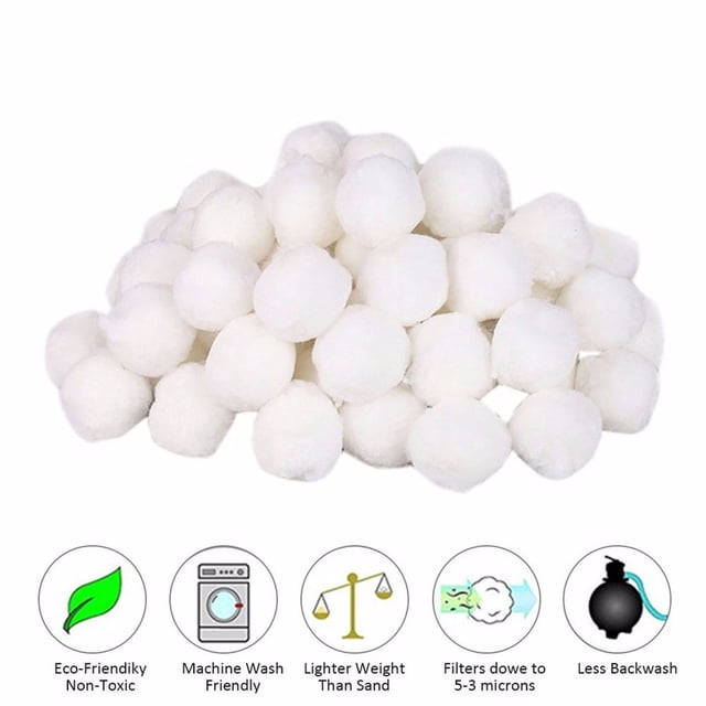 Filter Ball For Sand Filter System-Environmentally Friendly Alternative-Reusable Pool Cleaner-Alternative To Sand Filter,1X1000 Filter Cotton Balls Clearance